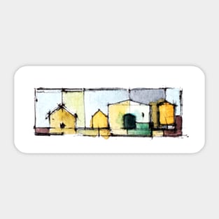 Colorful houses Sticker